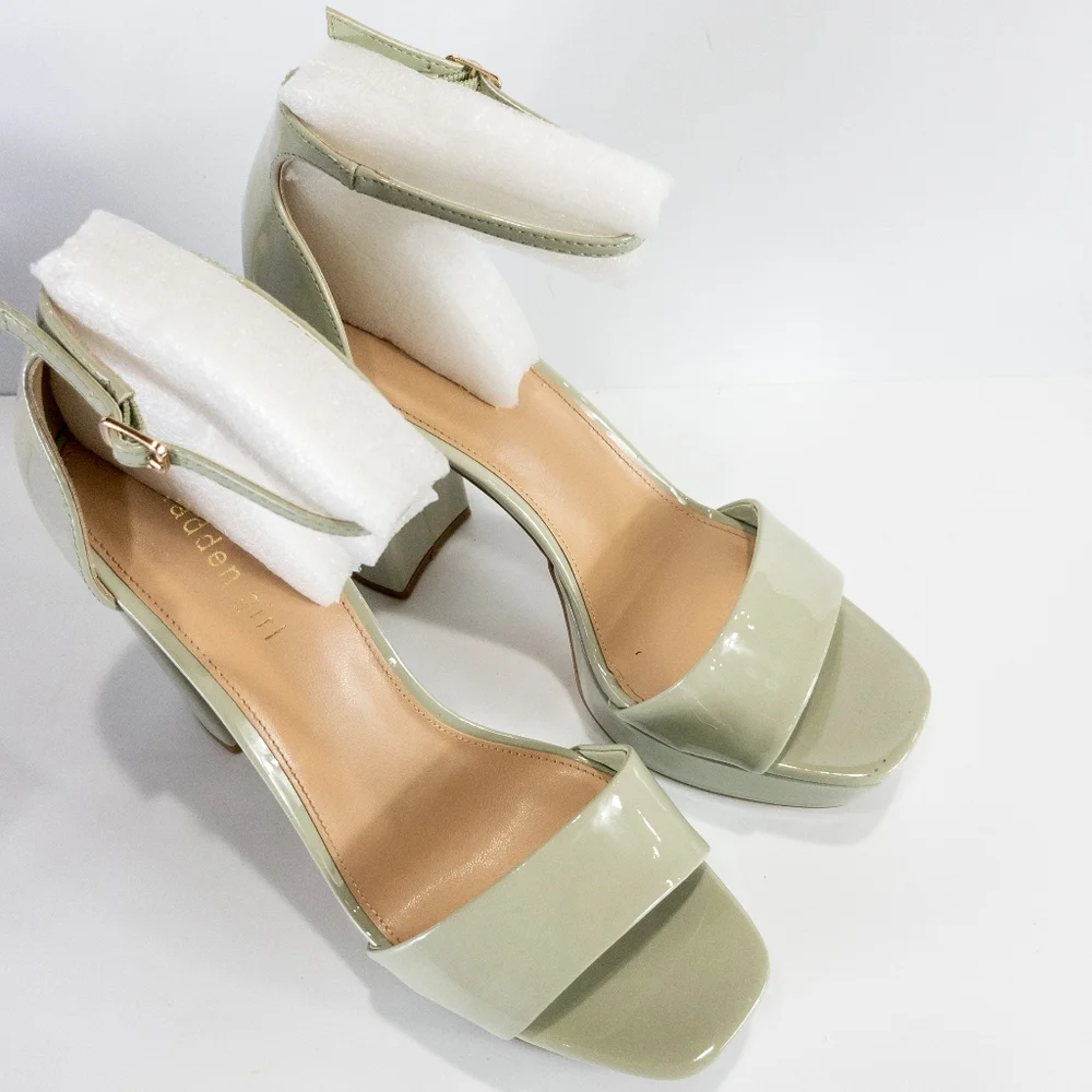 Madden Girl Omega Two-piece Platform Dress Sandals Sage -11 - Picture 3 of 6